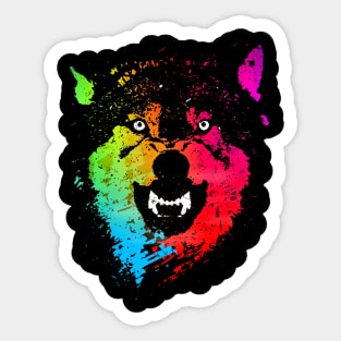 Neon Wolves Sticker